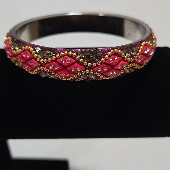 Rhinestone Bangle Bracelet - Picture 3 of 4